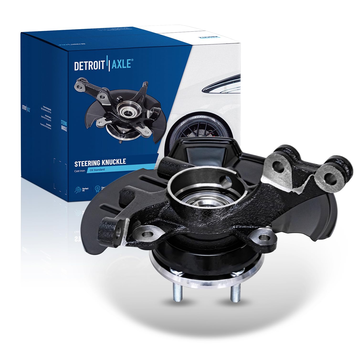 Detroit Axle - Front Right Steering Knuckle for 2007-2012 Hyundai Elantra