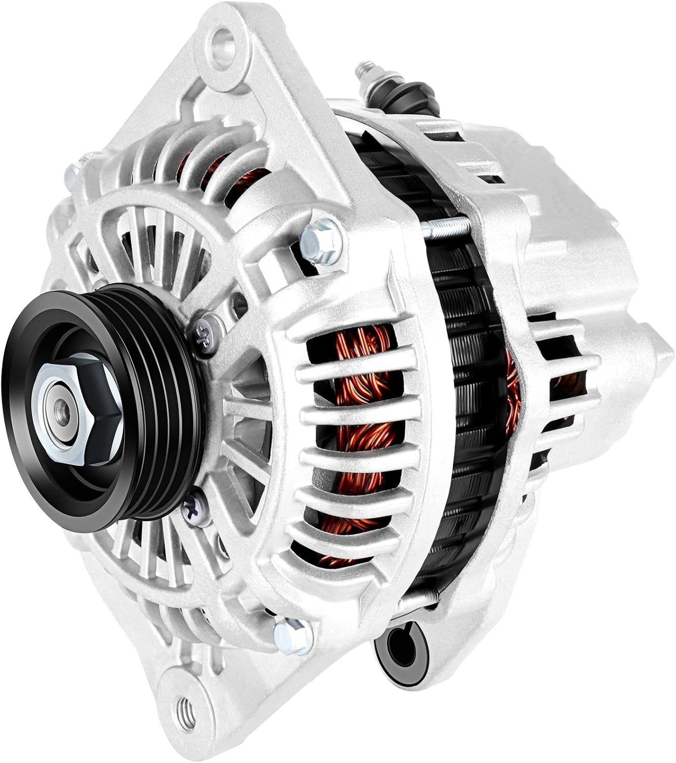 SCITOO Alternator Fits for Mitsubishi for Lancer 2.0L 2002-2004,for Mitsubishi for Mirage 1.8L 1998-2002 - 12V 90 Amp CW 4-Groove Pulley, Replace OE 13787 A002TA5391 MD317862 MD322925 MD375853​