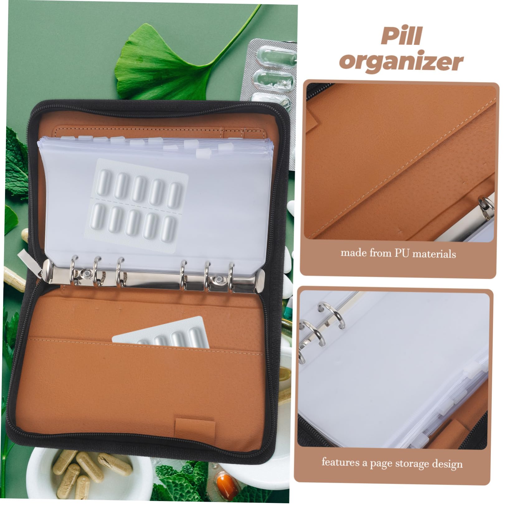 Zerodeko 5 Set di immagazzinaggio della medicina pillola scatole di tasca organizzatore mensile di piccolo sacchetto per borsa per i farmaci da viaggio pvc