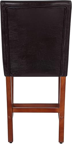 Miniatura 39 de Homepop Decoración del hogar | Taburetes de bar clásicos de altura de mostrador | Taburetes de bar de piel sintética de 24 pulgadas | Muebles