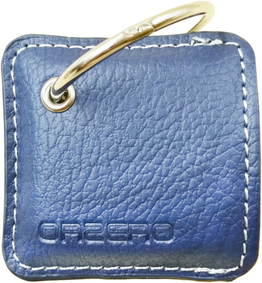 Orzero Cover and Key Chain for Tile Mate Finder Stylish Leather Case Protected from Scratch Wet Dust (Tile Finder Not Included) - Blue