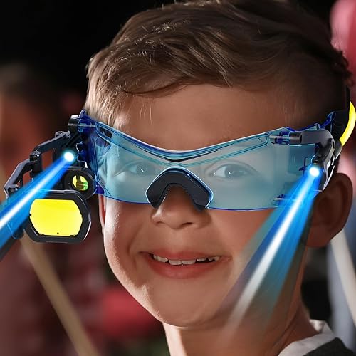 Miniatura 4 de Madzee Spy Gear - Juego de juguetes para niños, gafas LED de visión nocturna para niños con micro disfraz de voz