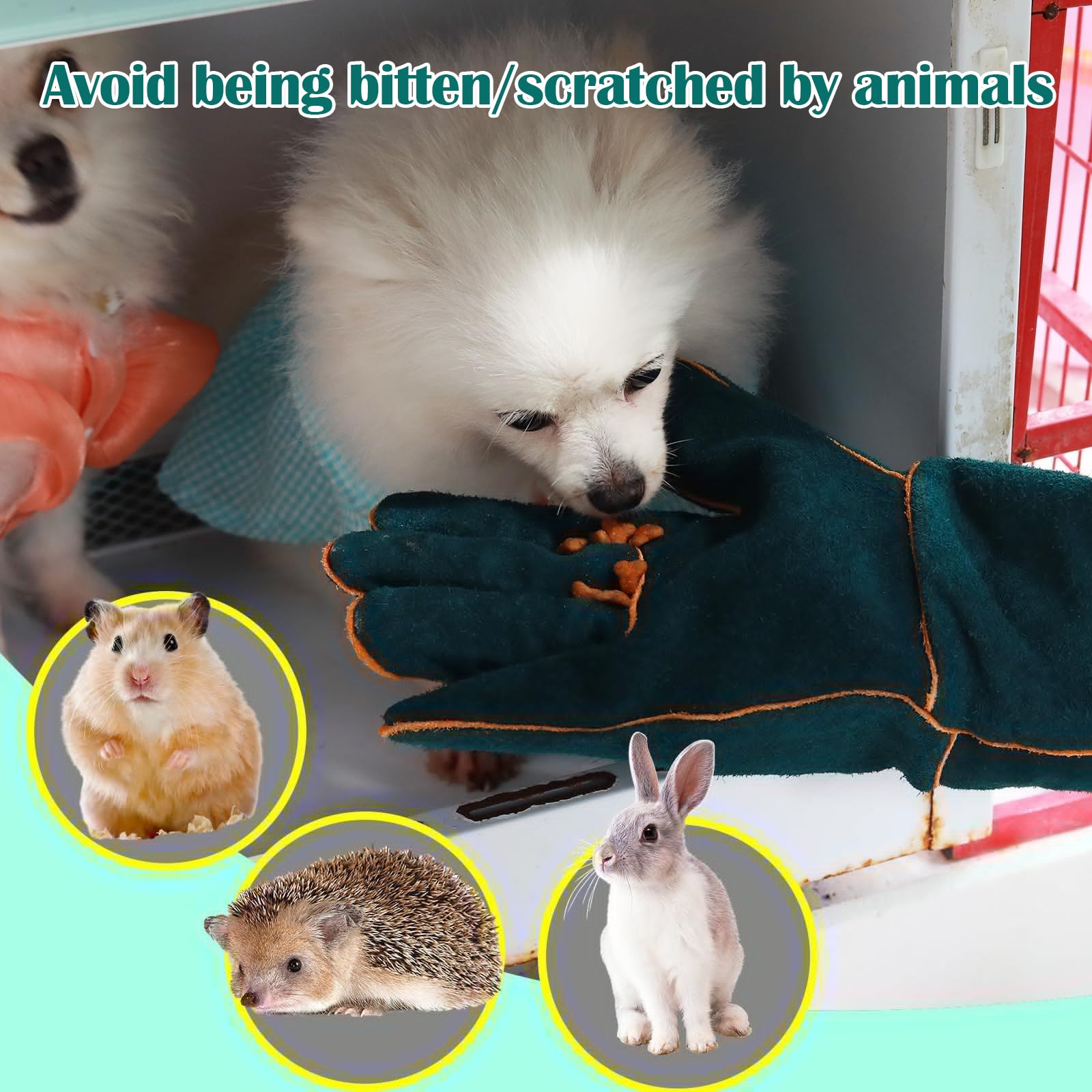 Guanti Antimorso da Lavoro 40 cm per Animali – Cani, Gatti, Uccelli, Serpenti