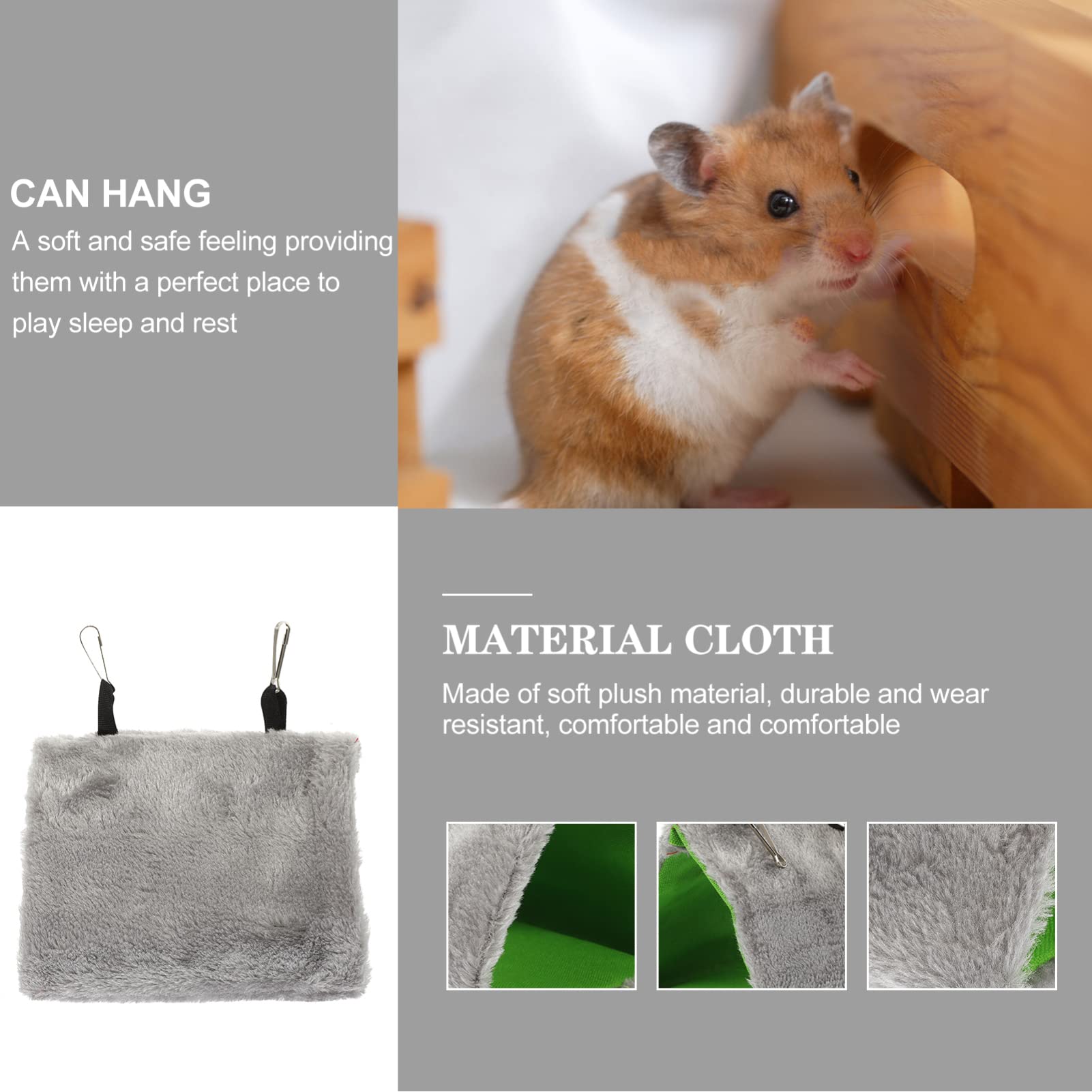 POPETPOP 5pièces Hamac Suspendu pour Oiseaux Nid Douillet Peluche pour Perruches Et Petits Animaux Lit Chaud Et Confortable pour Oiseaux à Suspendre pour Canaris Et Hamsters