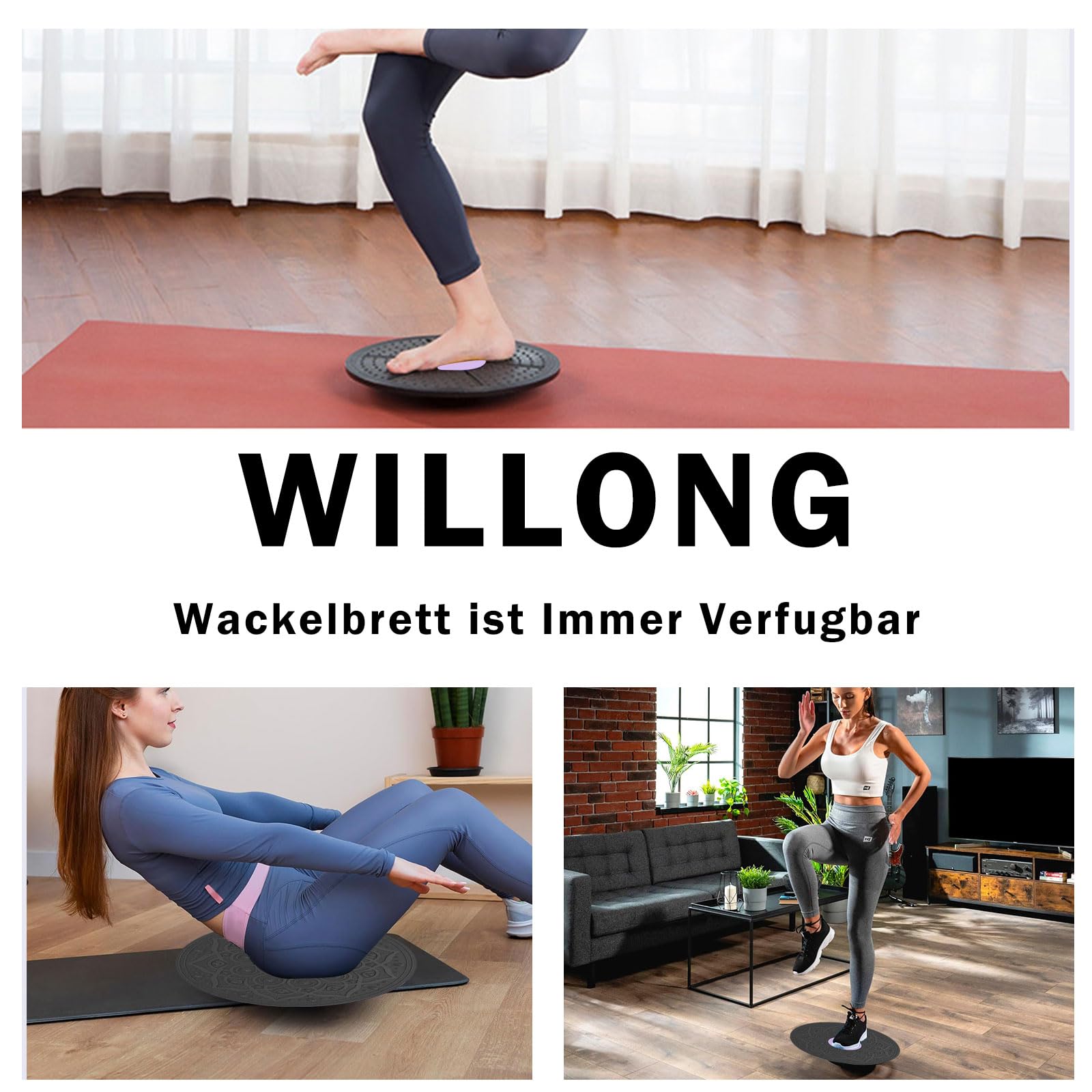 Planche D’équilibre Hémisphérique 30 Cm – Antidérapante, PP, Pour Yoga, Rééducation Et Renforcement