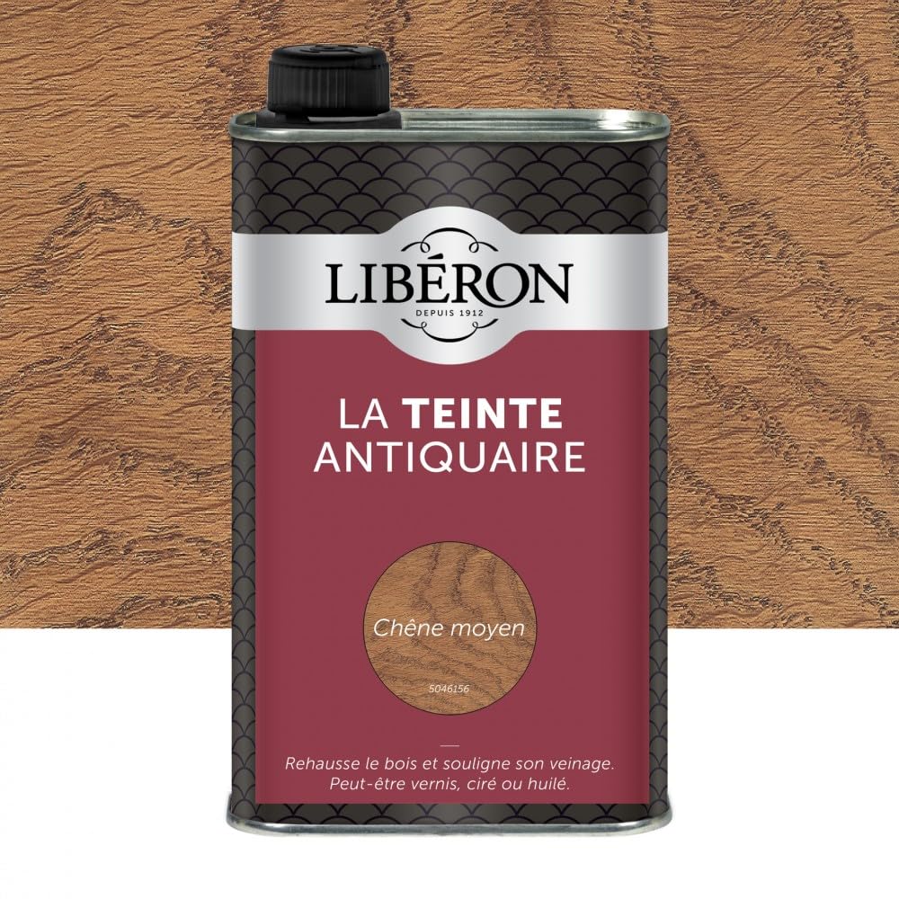 Teinte antiquaire Libéron chêne moyen 0,5L pour la coloration de meubles anciens