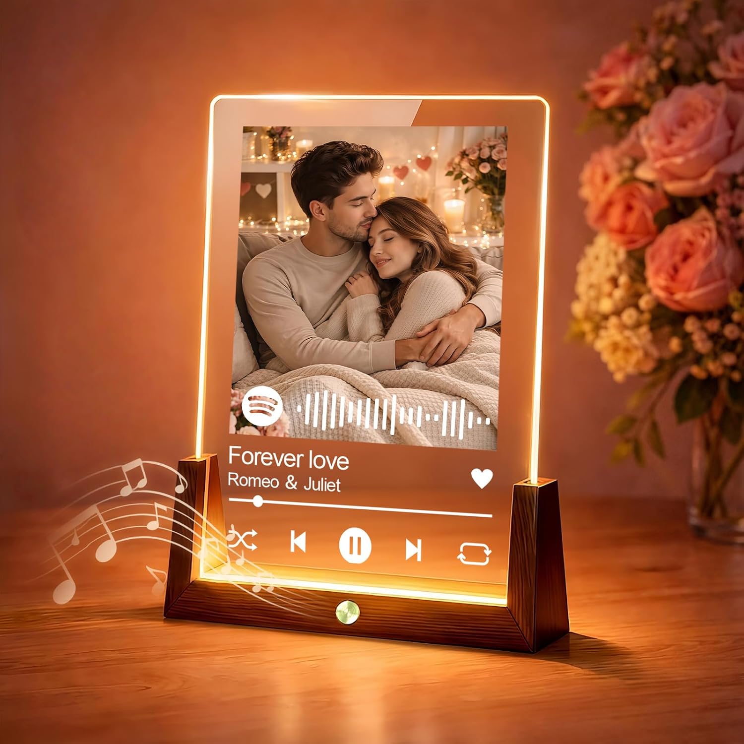 Custom Spotify Plaque, Personalized Spotify Picture Frames for Couples