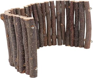 CIYODO 1 Valla De Madera para Refugio De Hámster Color Marrón Claro con Arco para Ocultar Mascotas Pequeñas