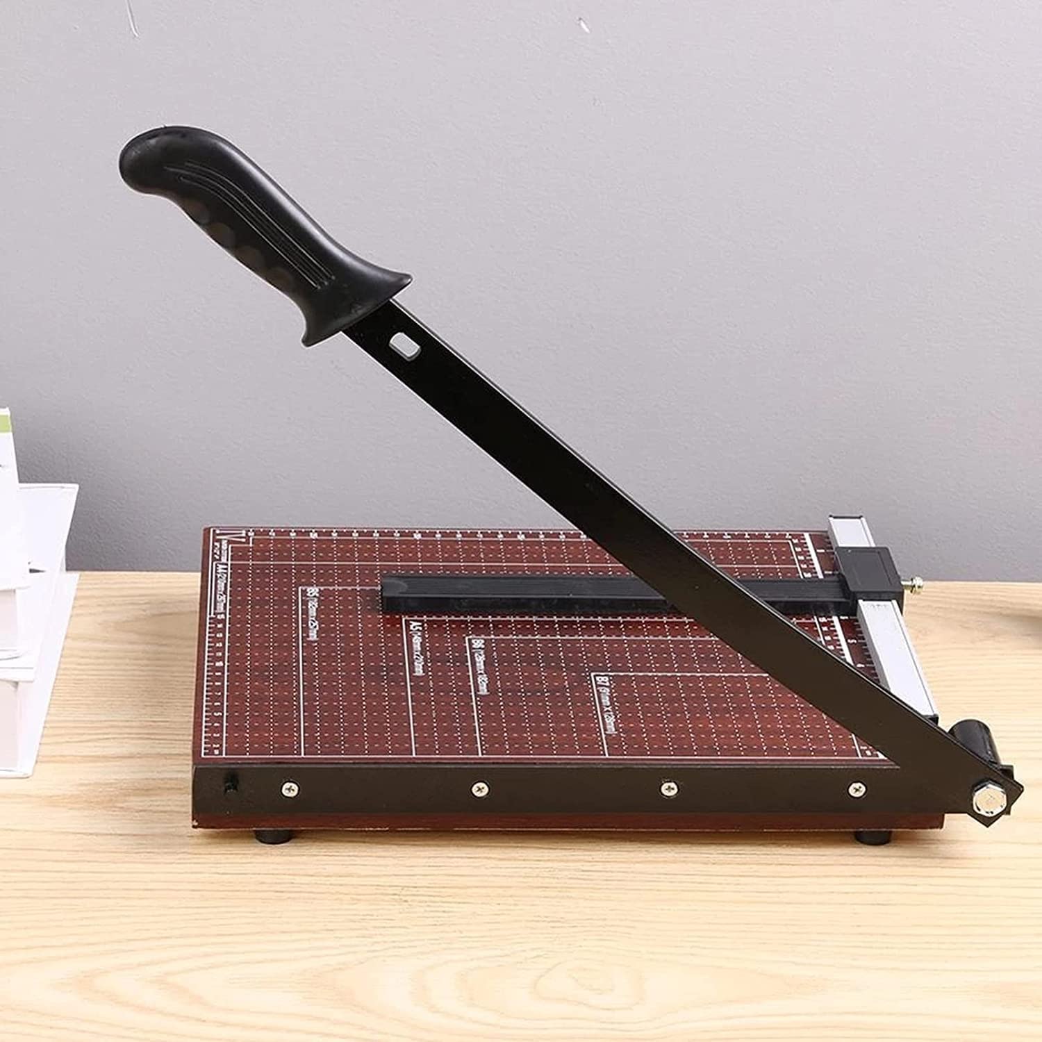 Papierschneider, Papierschneidemaschine, Papierschneider, Guillotine-Trimmer, A4-Papierschneider, Papier-/Fotoschneidewerkzeuge für Büro, Schule, Schneiden von Fotos, Etiketten, Gutscheinen, Kartonka