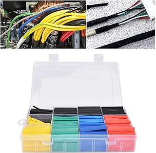 Heat Shrink Tubing Kit, Shrink Tube, Heat Shrink Tubing Insulation Protection Shrinkable Kit Combination Set Colorful(530 pcs)