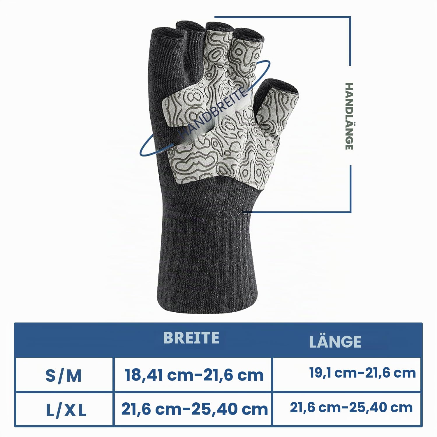 Palmyth Woll-Fingerlose Angelhandschuhe – Warm für Männer und Frauen: Fliegenfischen bei kaltem Wetter, Eisfischen, Fotografie und Jagd