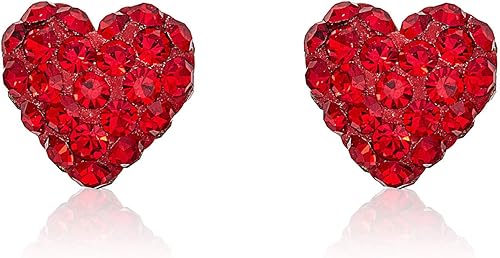 AVORA Pendientes de tuerca de oro amarillo de 10 quilates con cristales Swarovski de 0315in AVORA Pendientes de tuerca de oro amarillo de 10 quilates con cristales Swarovski de 0315in