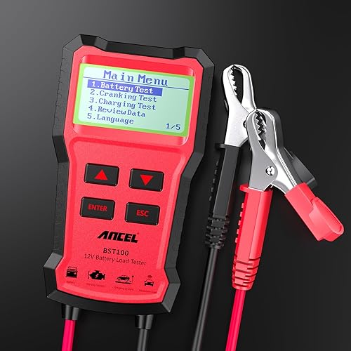 Miniatura 8 de ANCEL BST100 - Probador de batería de coche de 12 V, 100-2000 CCA Probador de carga digital para alternador automotriz, analizador de batería,