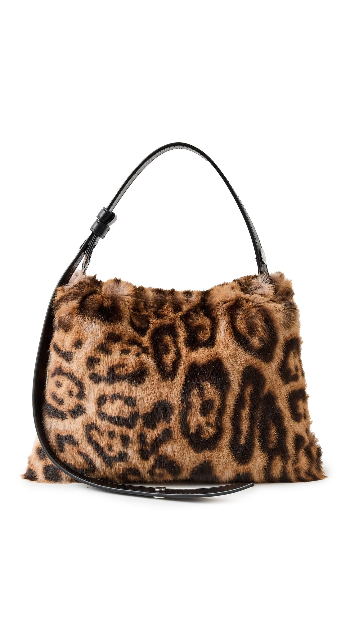 SIMONMILLER Women's Cheetah Faux Fur Mini Puffin Bag, Cheetah Scramble, Print, Brown, One Size