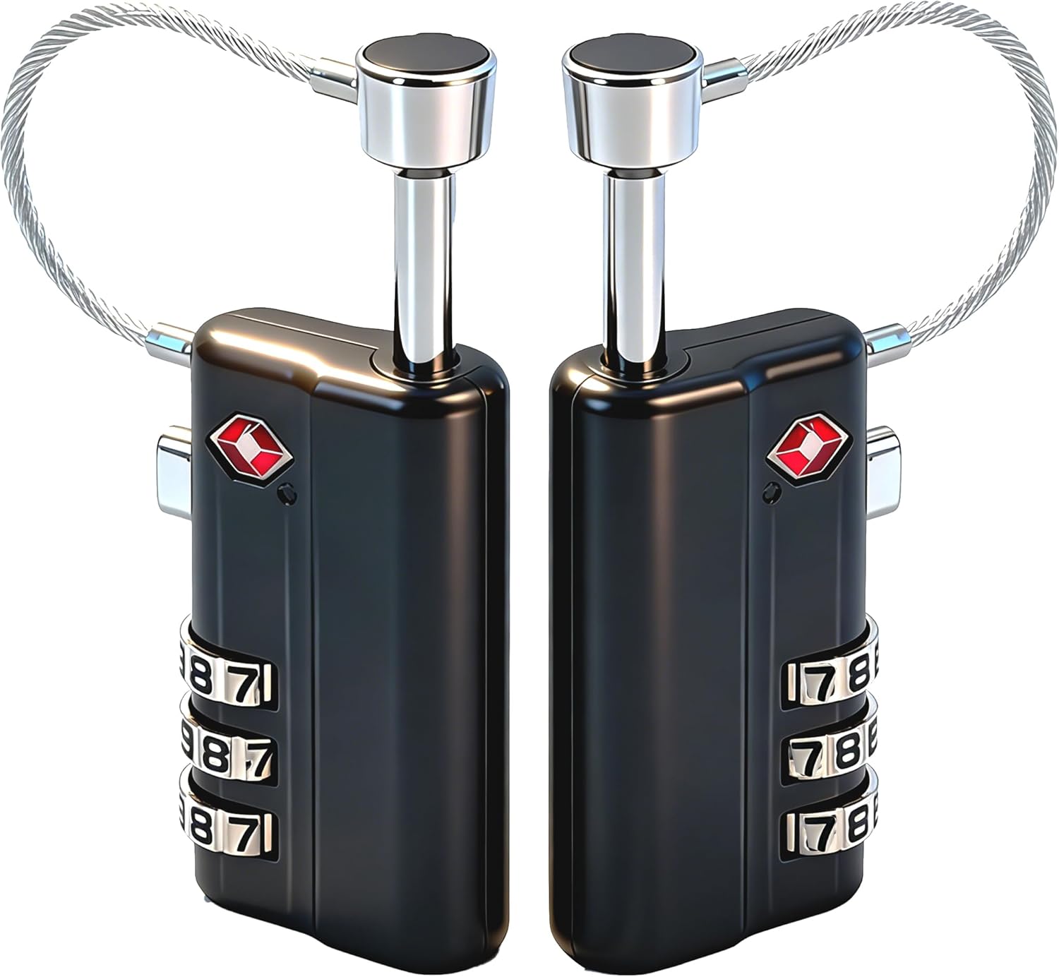 TSA Approved Gun Case Lock, Locks for Gun Cases, Pelican Gun case Lock, Child Safe & Cut Resistant Firearm Lock for Gun Case(2Pack