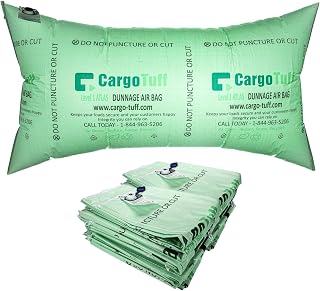 IDL Packaging 36" x 66" Dunnage Airbags, Woven PP, Level 1 (Pack of 20) - Made in USA - Fill The Void in Trucks and Intermodal Shipments, Reusable - Load Securement Airbags for Container Stuffing
