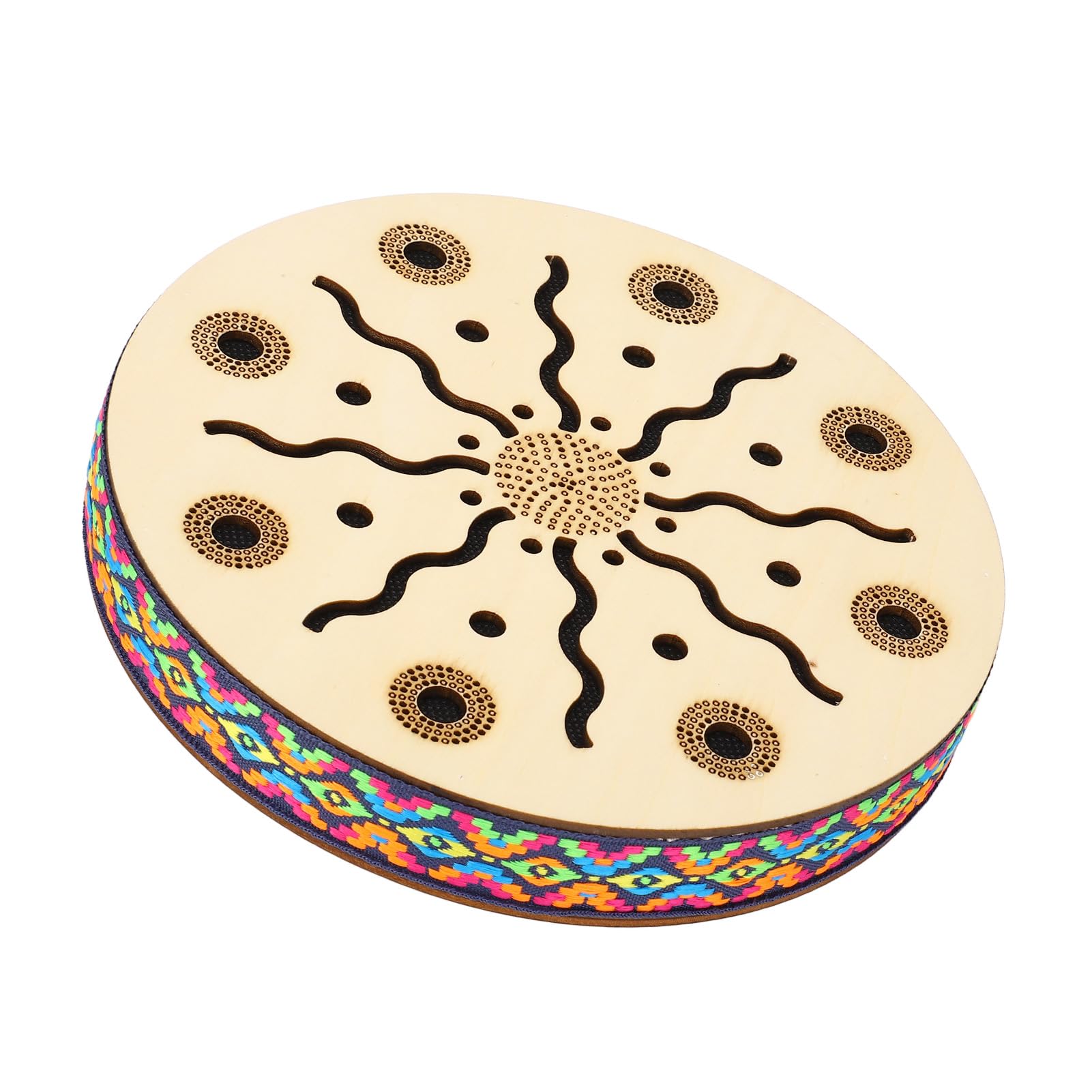 Sea Drum Ocean Wave Sound da 8 pollici Maple Portable Maple Wood Etnic Musical Percussion Strument per bambini per adulti Music Classroom Camping