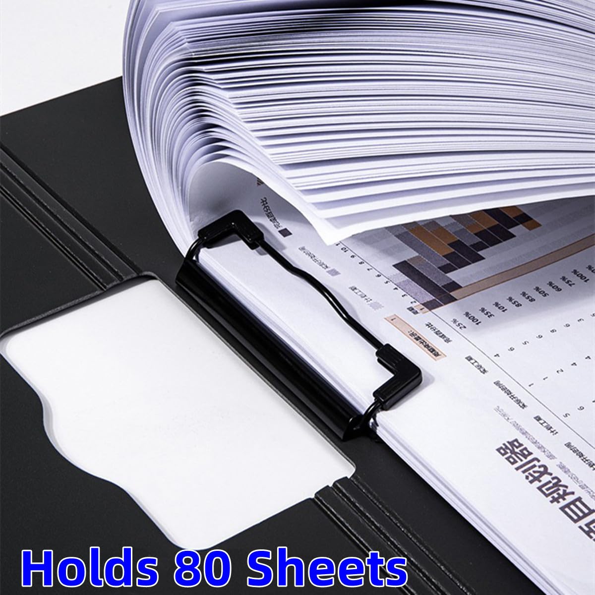 Porte-Blocs A4 Pliables, Lot de 6 Presse-papiers Avec Couvercle, Dossier Presse-papiers pour Hôpital, Bureau, école, Entreprise - Bleu