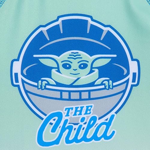 Miniatura 5 de STAR WARS The Mandalorian Baby Yoda - Traje de baño para niños pequeños, color azulverde, talla 5T, AzulVerde
