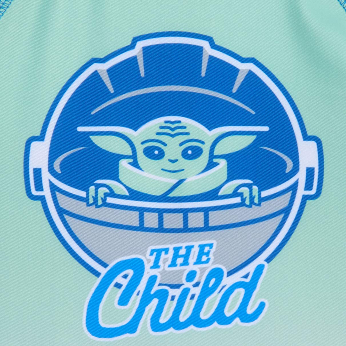 Star Wars The Mandalorian Baby Yoda Toddler Boys Rash Guard Swim Trunks Set Blue/Green 4T