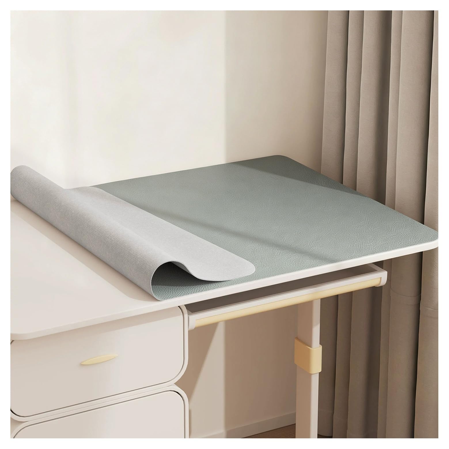 PU Leather Table Mat, Waterproof Oilproof Surface Desk Cover