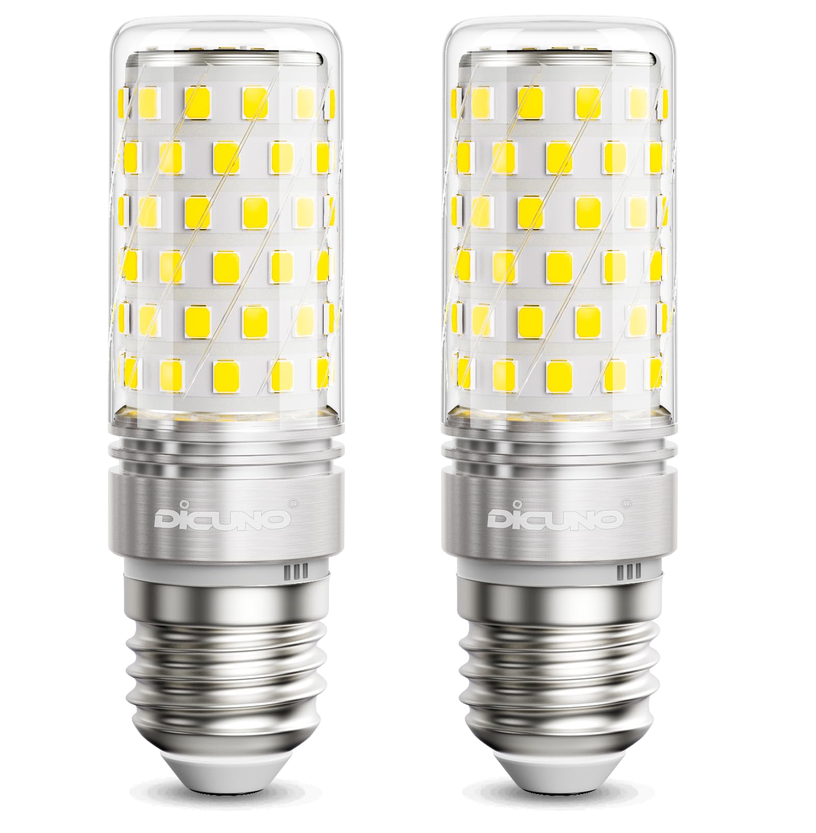 DiCUNO Bombilla LED E27 Maíz 10W, Equivalente halógena 130W, 1400lm, Luz frío 6000K, No regulable, 230V, Casquillo E27 estándar, Ahorro de energía, Pack de 2