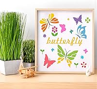 Vista 2 de 25 plantillas de mariposa plantillas de primavera reutilizables de plástico para manualidades con mariposas y plantillas temáticas de dibujo