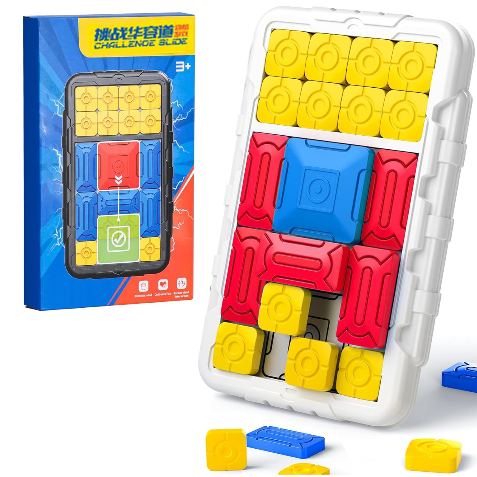 Super Slide Rompicapo Magnetico, 500+ Sfide per Bambini e Adulti, Gioco Educativo STEM per la Logica, Gioco da Viaggio, Regalo per Sviluppare Abilità di Problem Solving