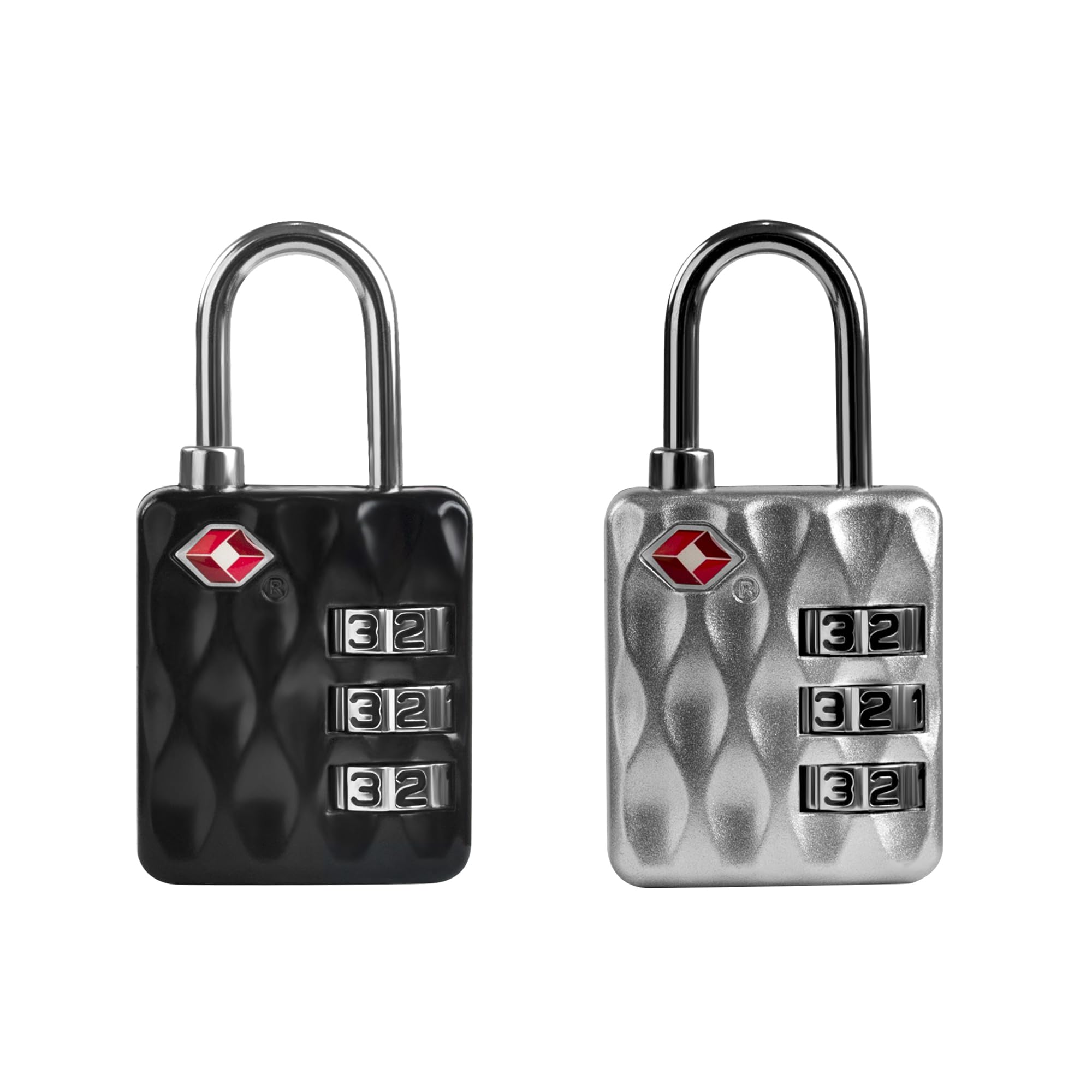 Up Security Black+Silver Tsa Locks For Luggage, Small Padlock Combination For Locker, Luggage Locks Tsa Approved, Combo Padlock, For Gym Locker, Suitcase Zipper, Gun Case, Storage Unit (Black+Silver)