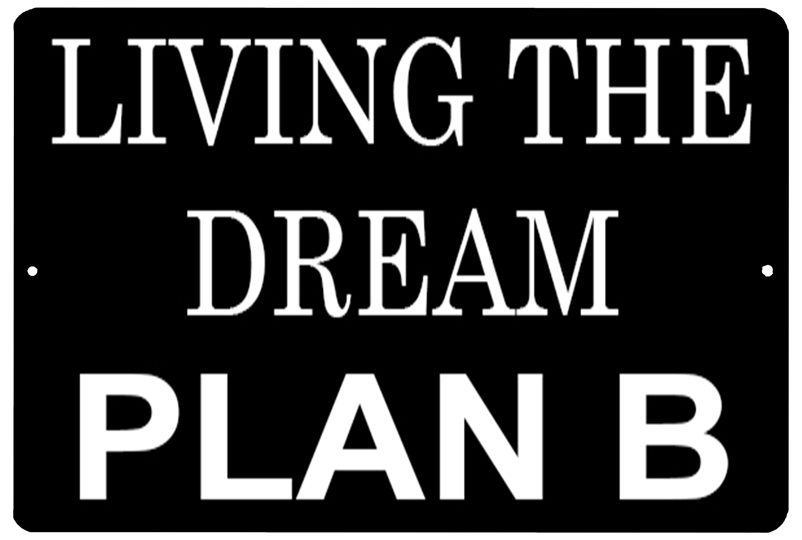 Rogue River Tactical Funny Sarcastic Metal Tin Sign Wall Decor Man Cave Bar Living The Dream Plan B