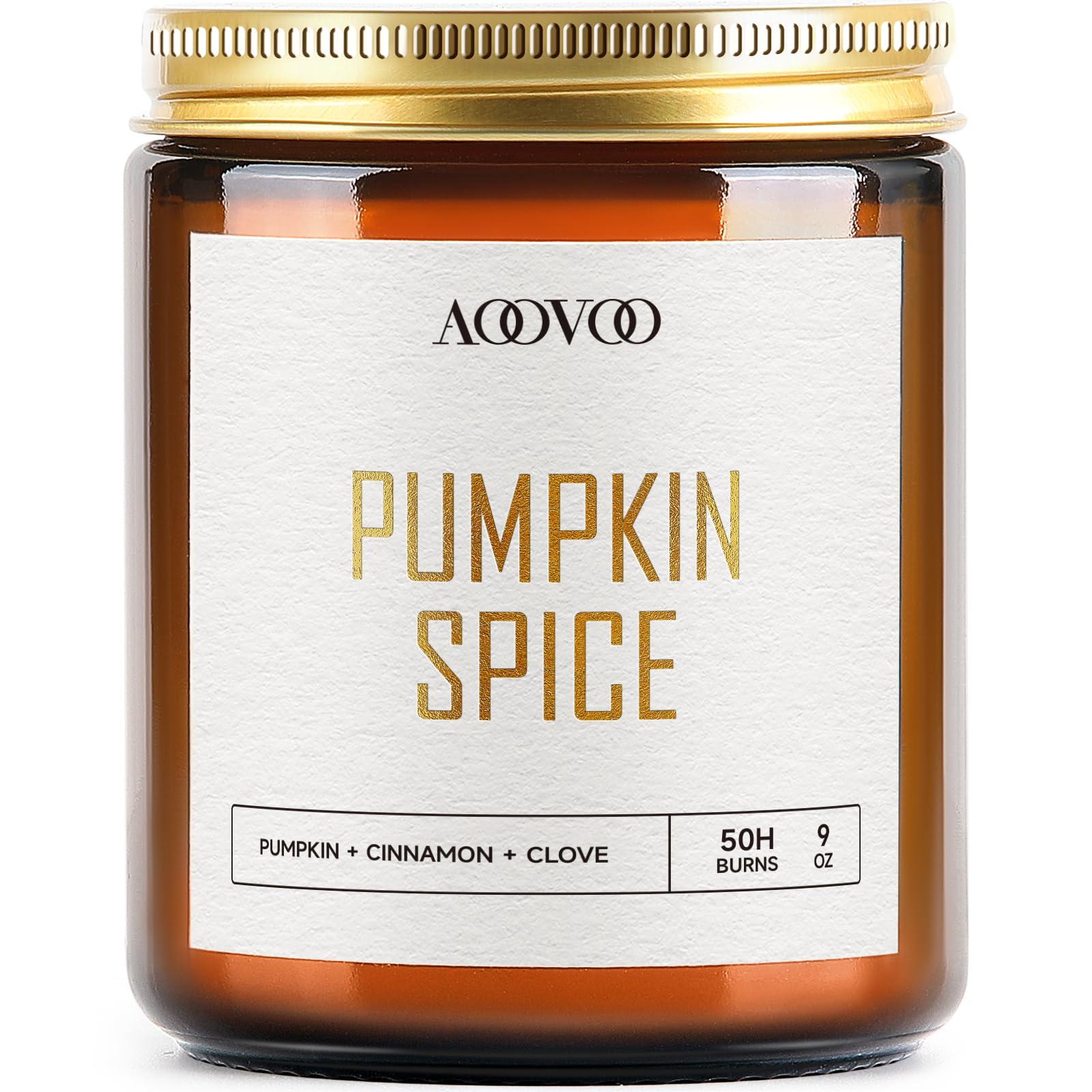 AOOVOO Pumpkin Spice Candles - 9 oz Scented Candles, Aromatherapy Candle, Soy Candle for Home Scented