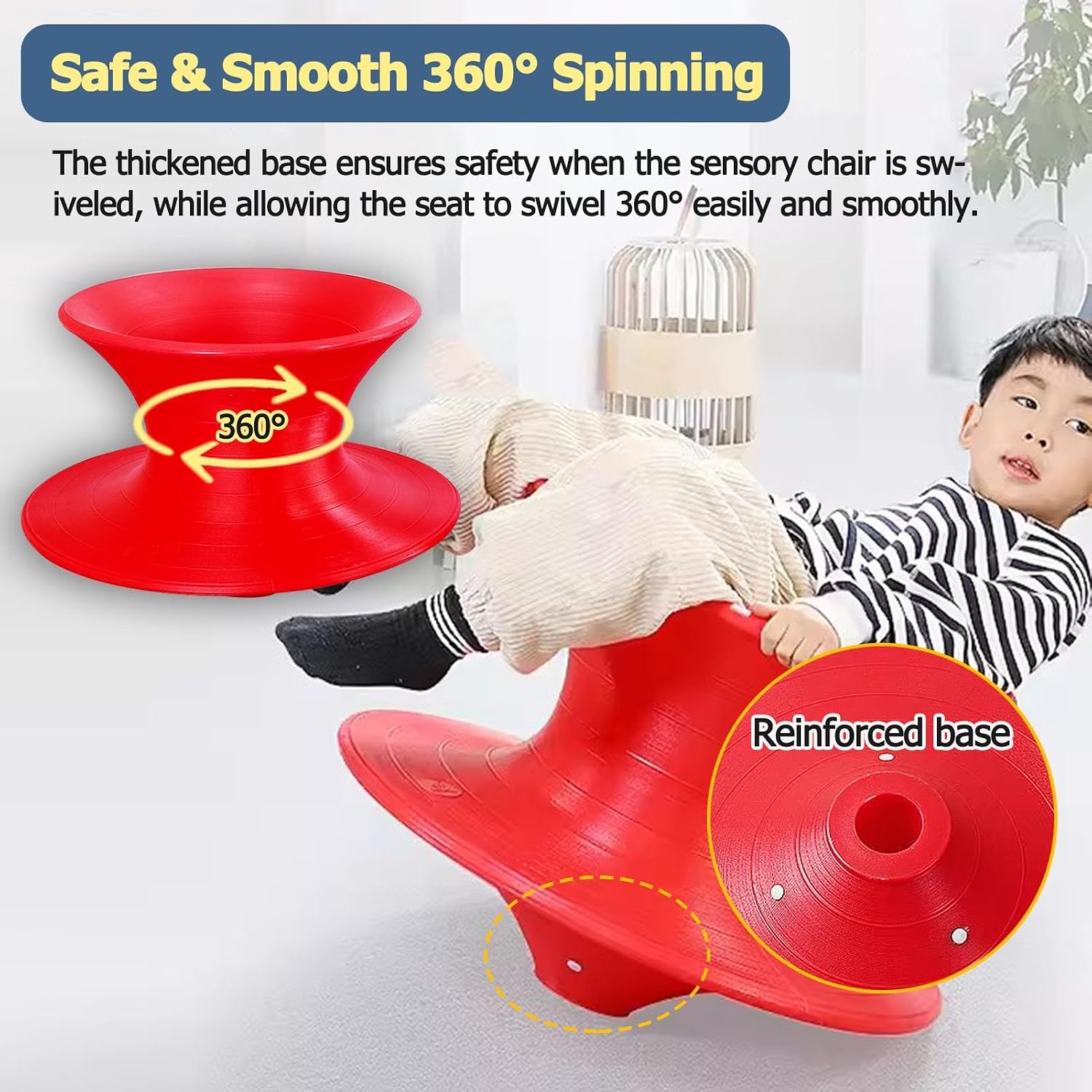 Gyro Swivel Chair - Heavy Duty Round Spinning Tumbler Sports Chair for Indoor/Outdoor Use, Perfect for Relaxing, Parties, and Camping