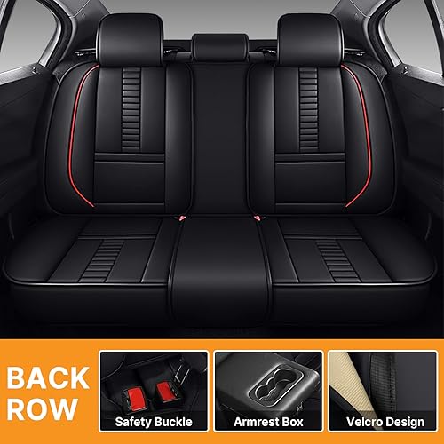 Miniatura 6 de Juego completo de fundas de asiento de automóvil de ajuste universal para Ford Fusion Energi 2013-2020, juegos interiores de automóvil de piel