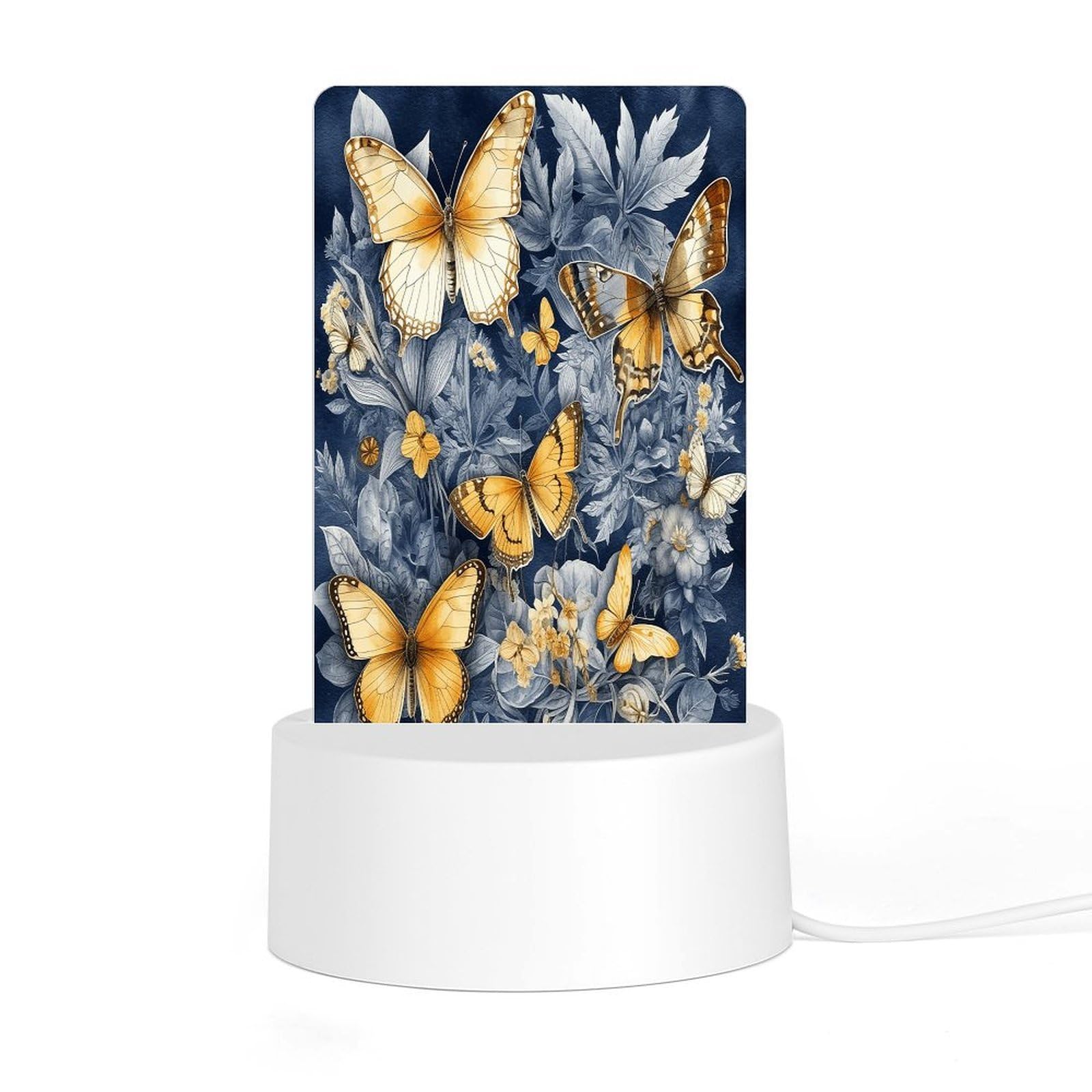 Adfgyerh Style Several Species Of Butterflies Night Light Acrylic Material Easy Installation, Home Decor Usb Interface Power Supply, Lamp For Restaurant Bar Cafe Room Decor