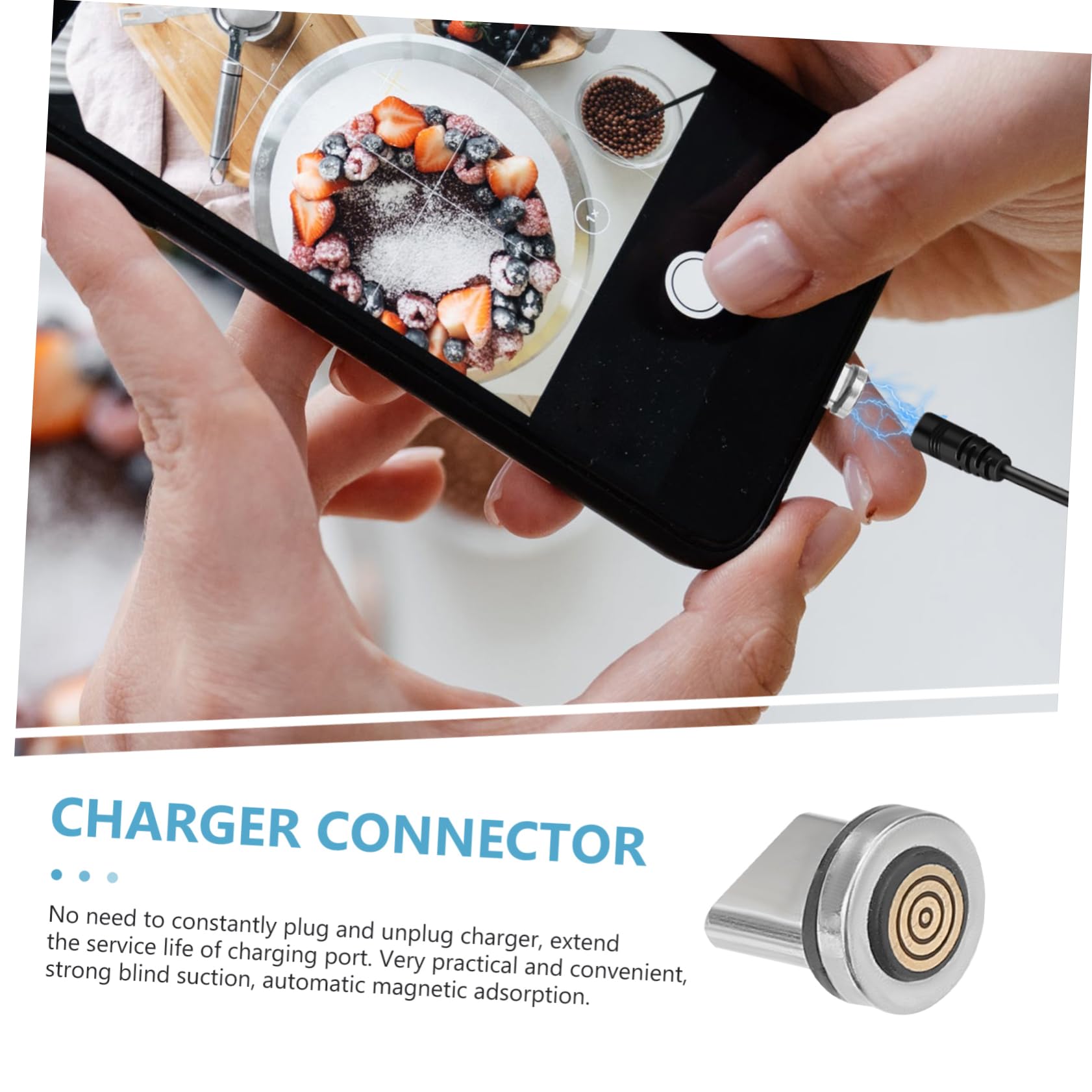 Mikinona 16 Pezzi Di Cavo Di Ricarica Testa Magnetica Cavo Di Ricarica USB Caricatore USB Caricabatterie Mobile Connettori Magnetico Adattatore Punta Adattatore Magnetico