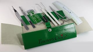 Teacher's Choice Student Dissection Kit: Frog Pig Lab Set with 8 Stainless Steel Tools for School Science