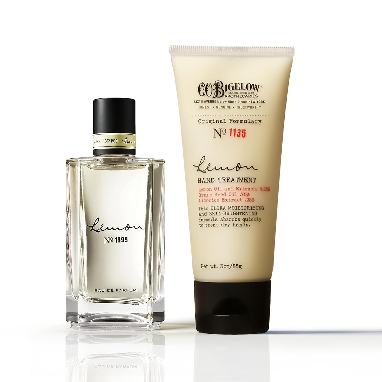 C.O. Bigelow Lemon Eau de Parfum No. 1999, 3.4 oz. & Lemon Hand Treatment No. 1135, 3 oz.