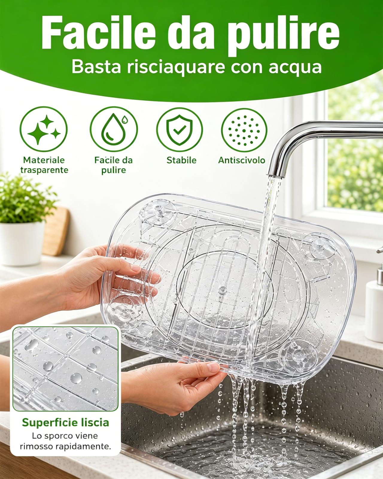 LANMOU Organizer Giradischi per Frigorifero, Lazy Susan Piatto Girevole, Organizer Frigorifero Salvaspazio, 360° Portaspezie Vassoio Girevole Portaoggetti per Frigorifero, Cucina, L40 cm