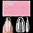 AILLSA Medium Almond Nail Tips - 450pcs Thickened False Nail Tips Half Matte Nails Tips, Fake Nails Nail Extension for Manicure