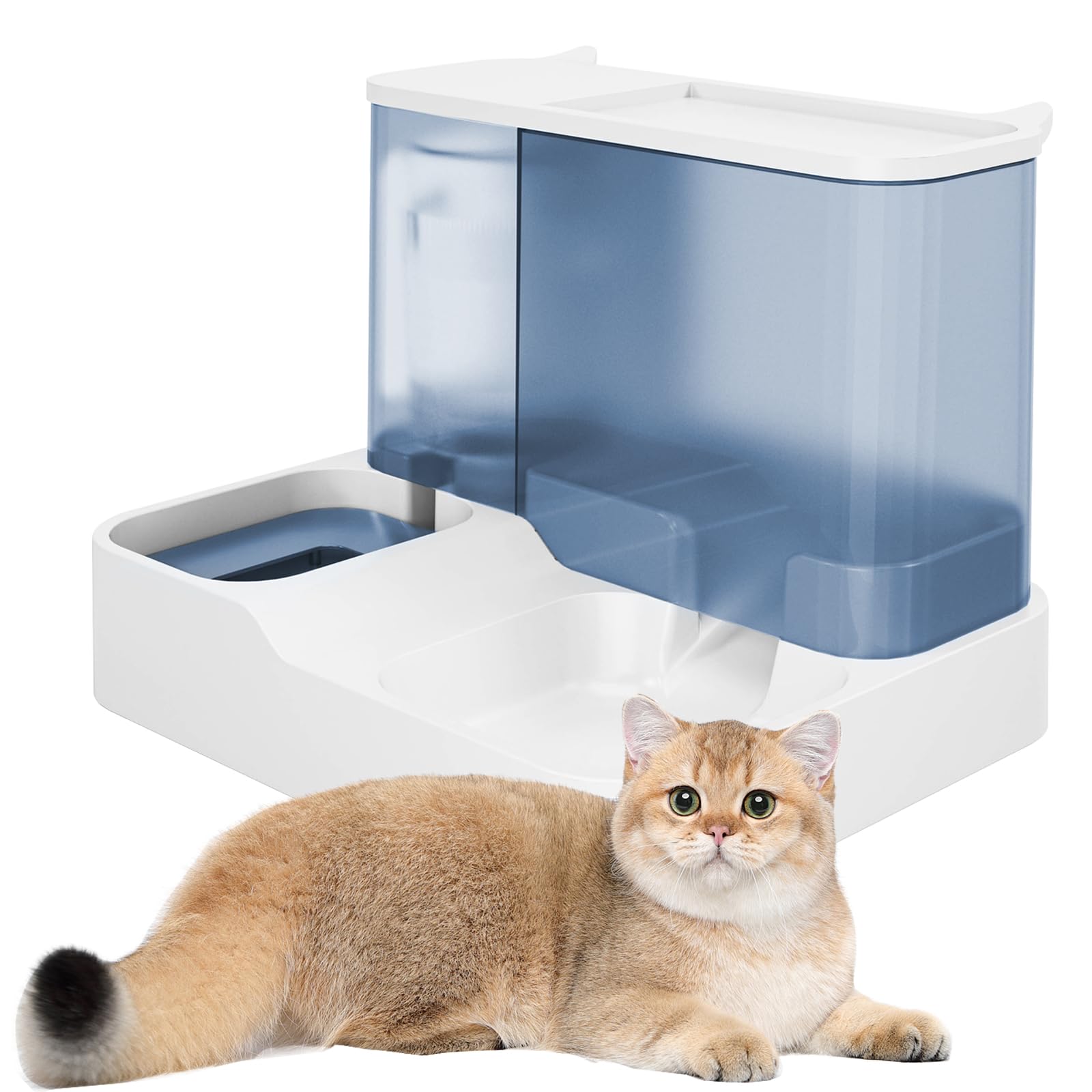 Distributeur 2 en 1 chats et chiens gamelle 2,8L et abreuvoir 1L