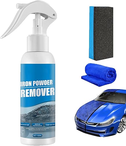 Ouhoe - Aerosol de eliminación de óxido para automóvil, removedor de polvo de hierro, nuevo removedor de hierro 2024, espray multifuncional para