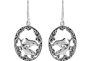 Dolphin Earrings for Women – Sterling Silver