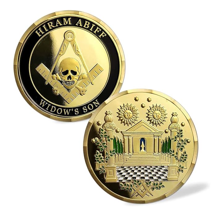 Buy Masonic Challenge Coin Grand Master Hiram Abiff Widow’s Son