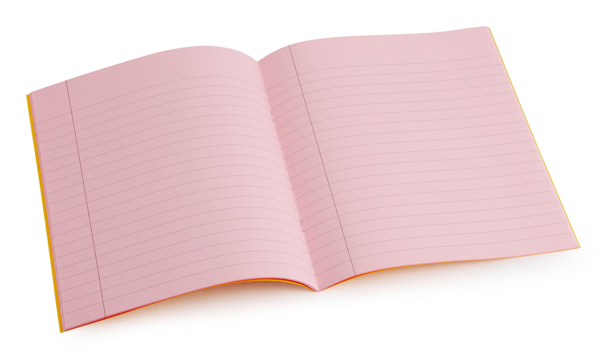 Crossbow Education Dyslexia Tinted Exercise Books - 9" x 7" 10mm lined with margin - Rose (10 Pack) โ image 1