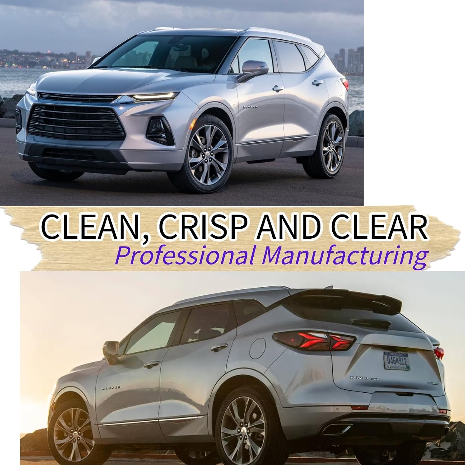 Rear Wiper Blade & Arm Replacement for Chevrolet Chevy Blazer 2019-2024 2023 2022 2021 2020 - OEM Fit for Base L LT Premier RS 2.0L 2.5L L4 - Gas 3.6L V6 - Gas Models - All-Season