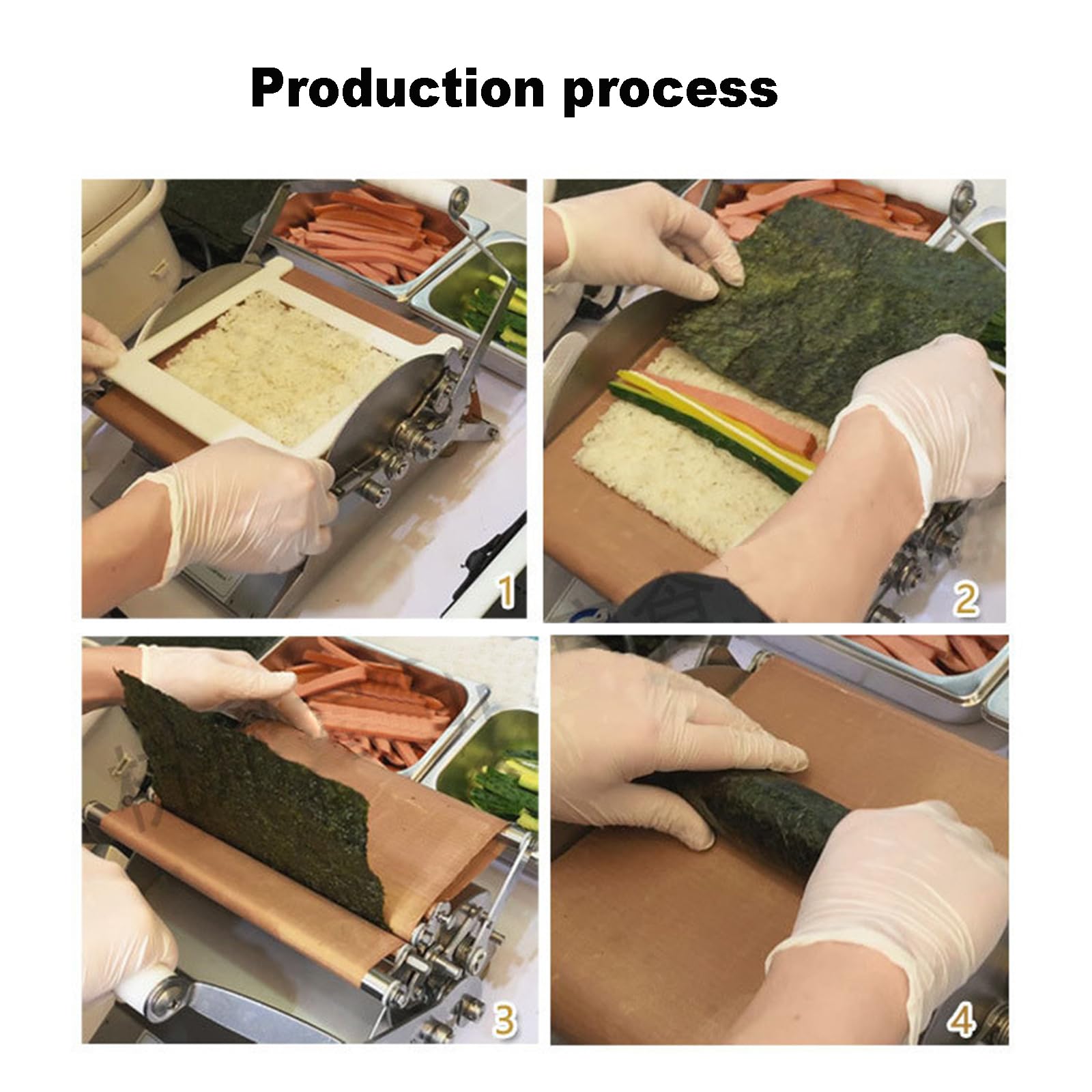 Molde manual de sushi para rollos de bricolaje, superficie lisa, tamaño uniforme, alta eficiencia de producción, fácil de usar para sushi casero