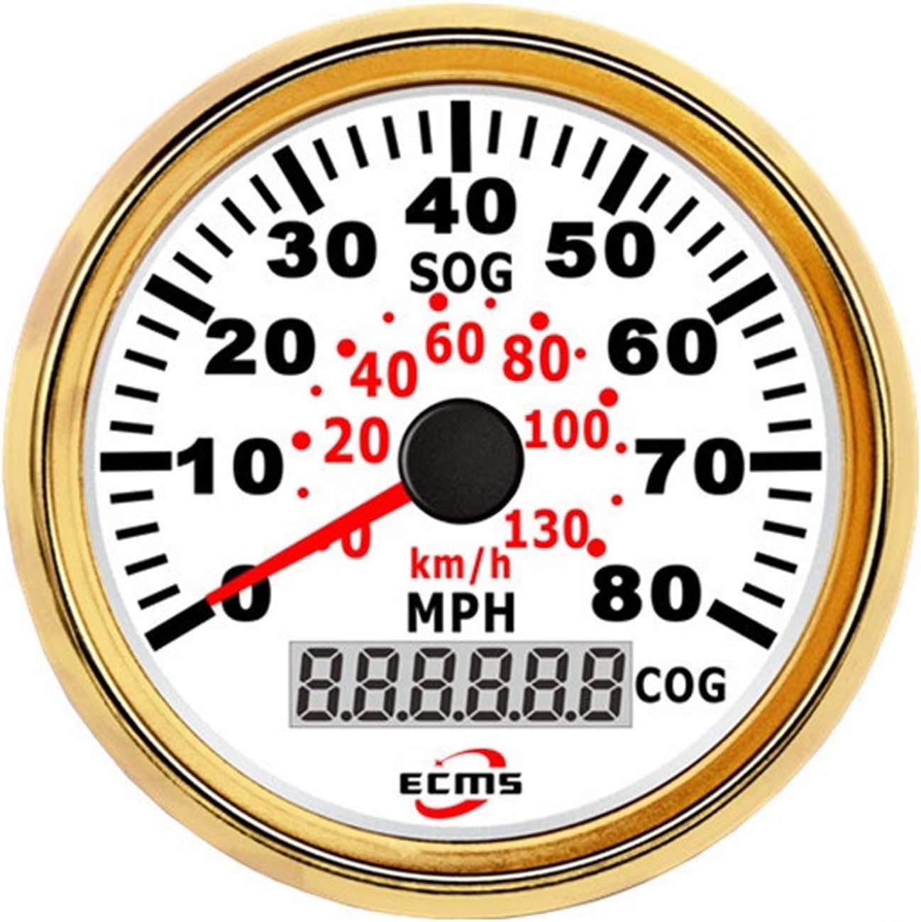 Auto Gauge Morski 85mm prędkościomierz GPS 0-0mph 120 km/h Breomometr z czujnikiem GPS na zamianę
