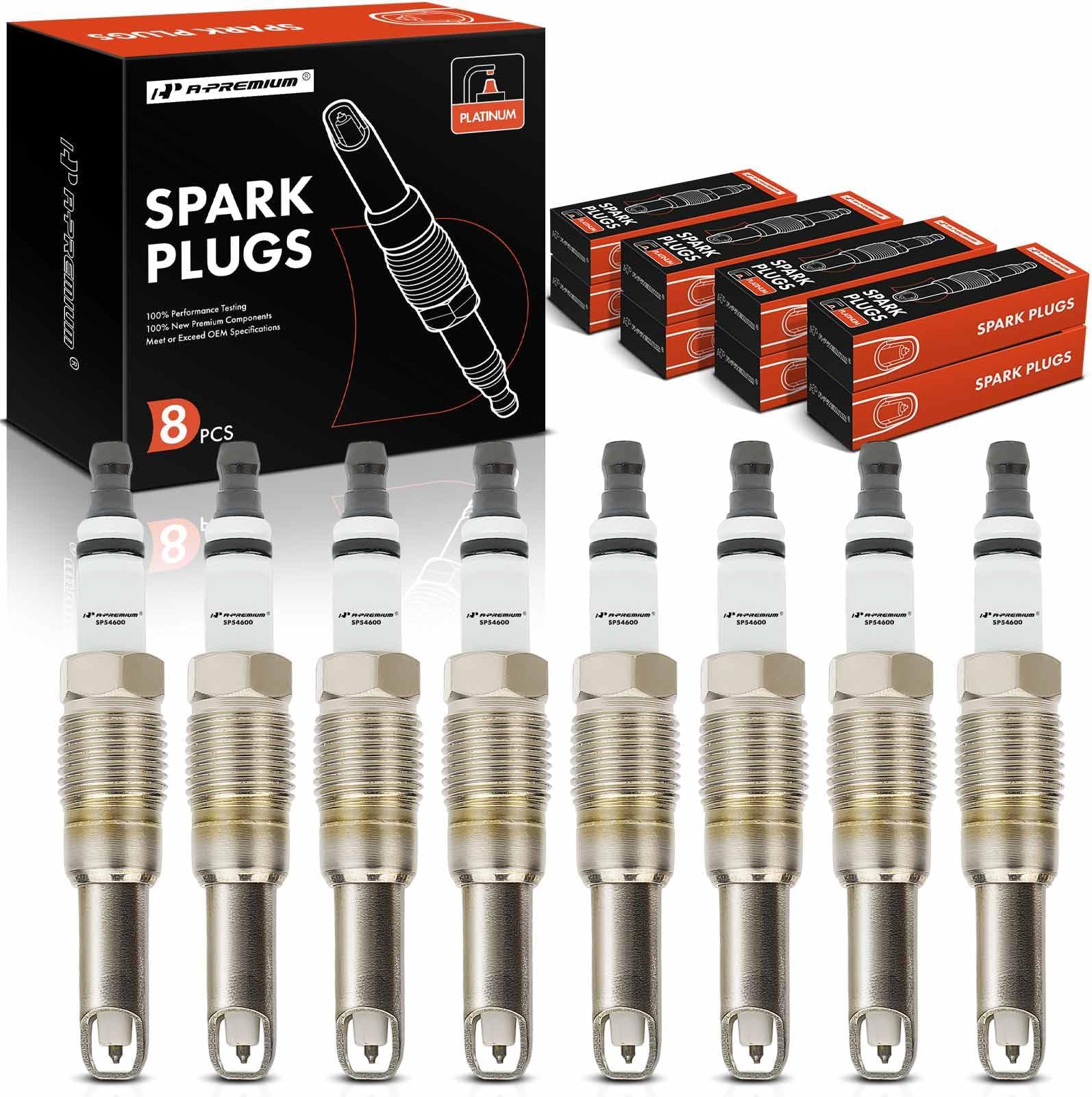 Double Iridium Spark Plug Compatible with Ford F-150 2004-2008, F-250/F-350 Super Duty Expedition 2005-2008 & Lincoln Navigator 2005-2008, Mark LT 2006-2008, 5.4L, Pack of 8