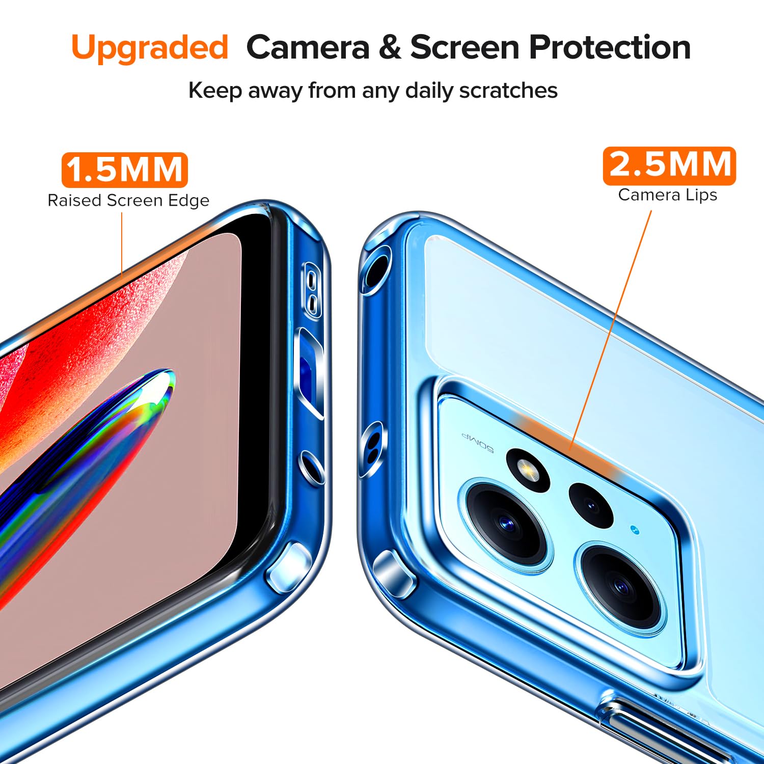 Ivoler Klare Hülle Für Xiaomi Redmi Note 12 4G – Inkl. 2 Panzerglas, Stoßfest, Transparent, Vergilbungsfrei