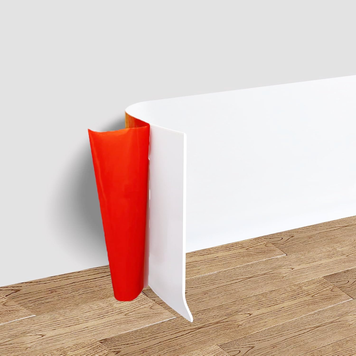 2 Pack Silicone Door Kick Plate 8x28 inches, Self Adhesive Flexible Rubber Tape Stick On Scratches Protector Plates for Doors, 8"x 28" White